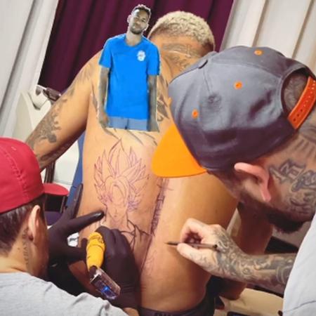 Goku é a nova tatuagem de Neymar - Reprodução