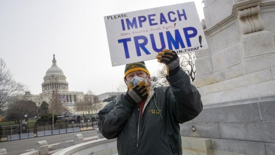 Pedido de impeachment foi feito a menos de dez dias do fim do mandato do atual presidente dos Estados Unidos - EPA