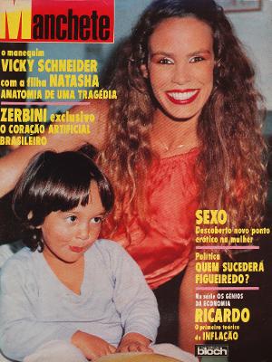 Vicky conta que sua irmã Elizabeth a preservou de tudo o que saiu na imprensa sobre o crime - Reprodução/Revista Manchete - Reprodução/Revista Manchete