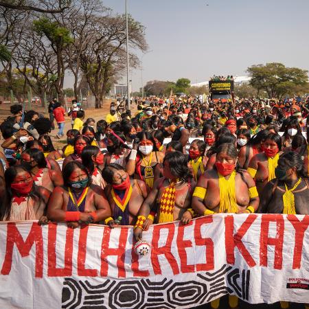 Marcha das Mulheres indígenas em Brasília  - André Porto/ysoke - André Porto/UOL