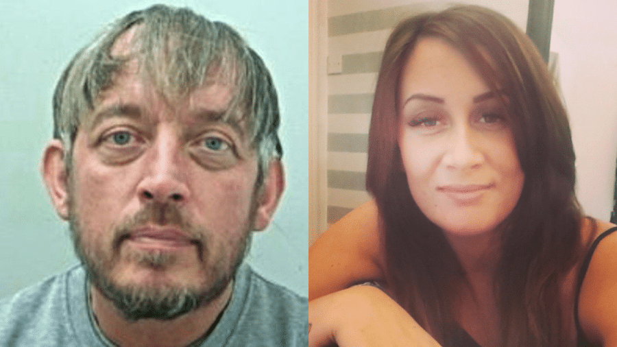 Andrew Burfield matou a ex-companheira, Katie Kenyon, com 12 golpes e preparou uma cova no dia anterior ao crime. - Divulgação/Lancashire Police