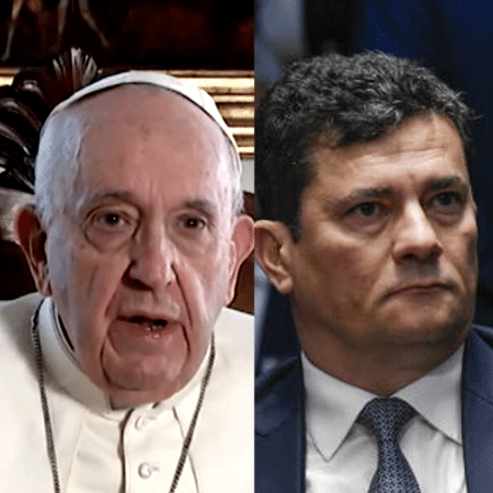 Papa Francisco e senador Sergio Moro - Reprodução de vídeo