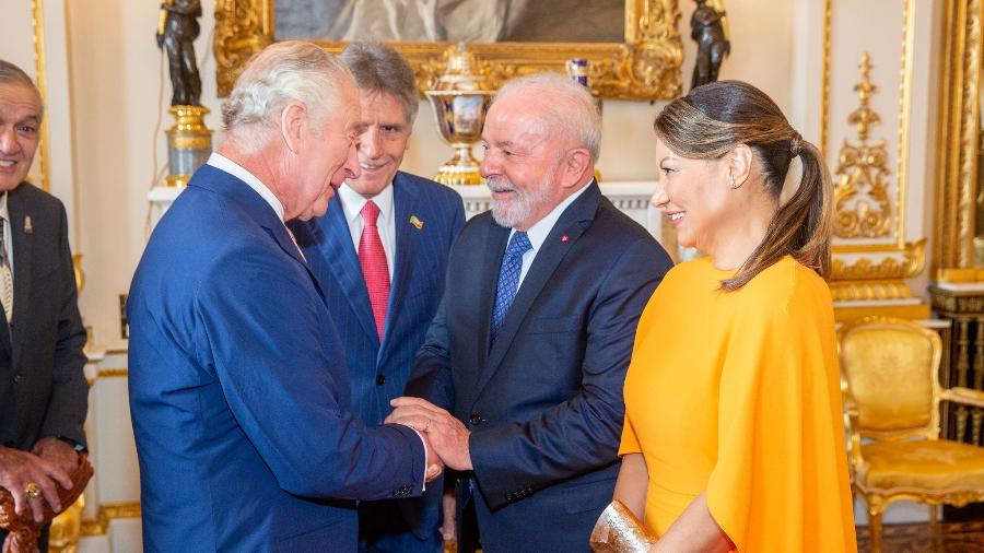 O presidente Lula e a primeira-dama, Janja, encontram o Rei Charles 3º - Divulgação/Ian Jones