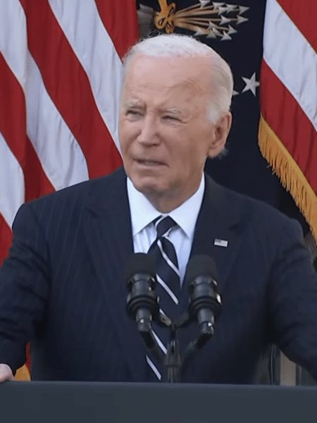 Joe Biden durante discurso em novembro de 2024 - Reprodução