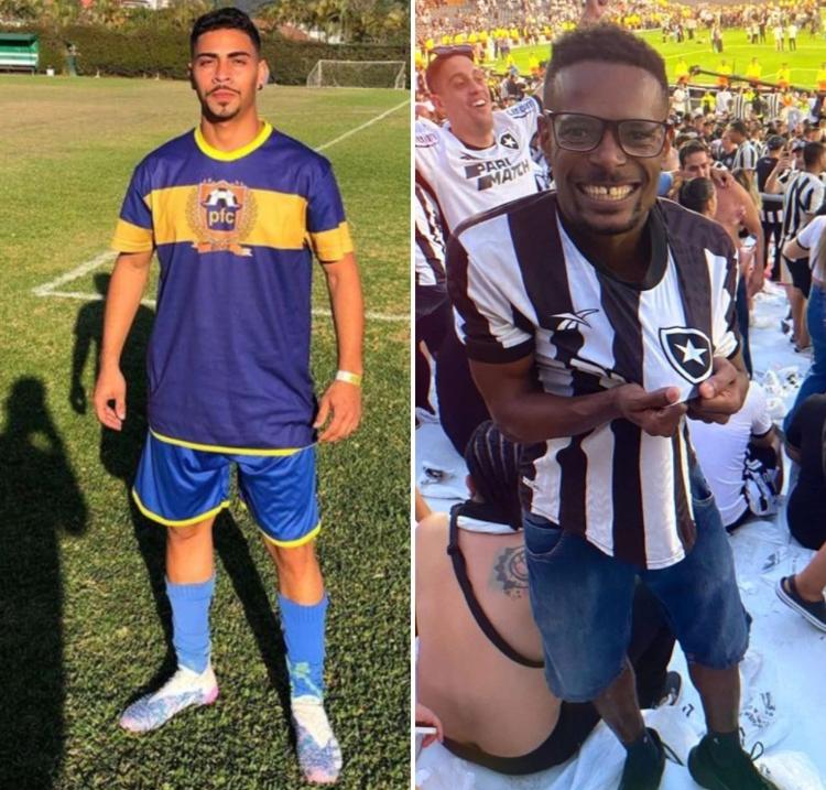 Thiago Marques Gonçalves (esq.) e Igor Melo de Carvalho (dir.) foram alvejados pelo policial militar da reserva Carlos Alberto de Jesus na madrugada de 24 de fevereiro de 2025 Thiago Marques Gonçalves (esq.) e Igor Melo de Carvalho (dir.) foram alvejados pelo policial militar da reserva Carlos Alberto de Jesus na madrugada de 24 de fevereiro de 2025
