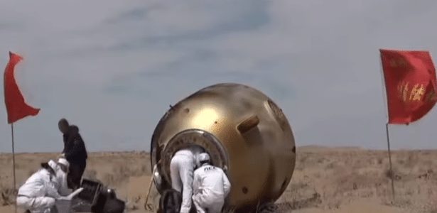 Astronautas chineses retornam à Terra após seis meses no espaço