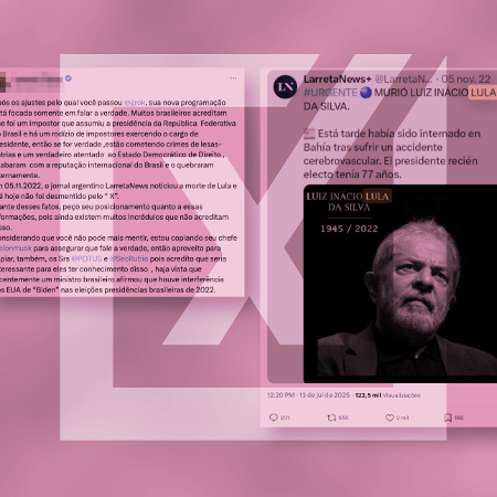 18.jul.2025 - Como estratégia para desinformar, os autores das publicações falsas dão informações ao Grok e perguntam se aquilo é verdade. 18.jul.2025 - Como estratégia para desinformar, os autores das publicações falsas dão informações ao Grok e perguntam se aquilo é verdade.