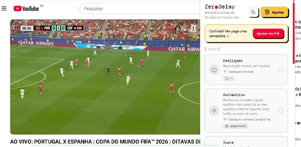 ZeroDelay: como é a extensão que reduz atraso de jogos da Copa no YouTube