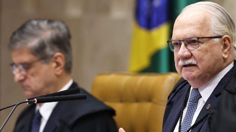 Presidente do STF, Edson Fachin, e o procurador-geral da República, Paulo Gonet, em sessão no Supremo que decide se Alexandre de Moraes será investigado Presidente do STF, Edson Fachin, e o procurador-geral da República, Paulo Gonet, em sessão no Supremo que decide se Alexandre de Moraes será investigado