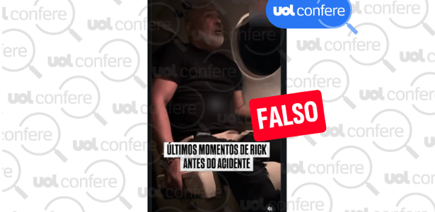 Vídeo de Rick é de 2023 e não mostra momentos antes de queda de helicóptero