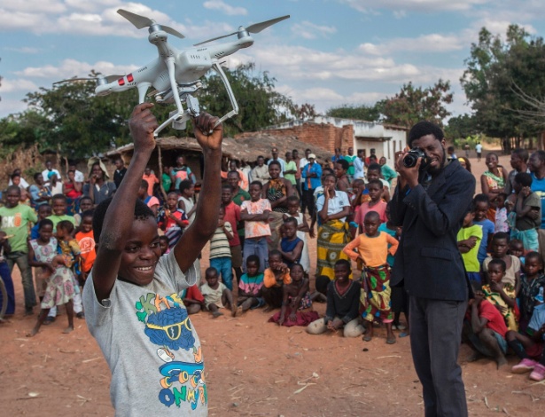 Maláui ganhou em 2017 o primeiro corredor aéreo para uso humanitário de drones  - Amos Gumulira/AFP 