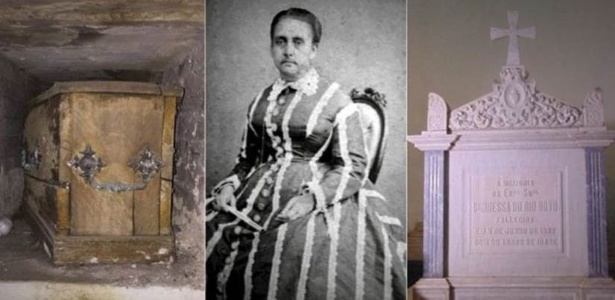 Corpo de condessa brasileria teria chegado ao Brasil, embalsamado, três anos depois de sua morte, mas caixão continha apenas ossos e serragens, segundo relatos - Haríolo dos Santos/JJ de Barros/Cinara Jorge