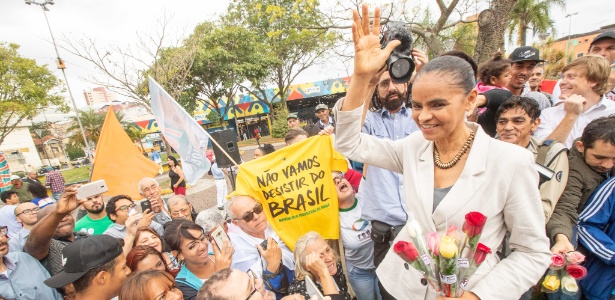 Marina Silva fez campanha em Mauá (SP) neste sábado (25) - Daniel Teixeira/Estadão Conteúdo