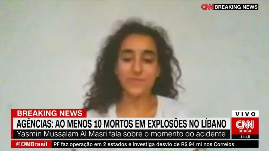 A libanesa Yasmin Mussalam Al Masri estava a 10 minutos de distância do epicentro da explosão - Reprodução/CNN