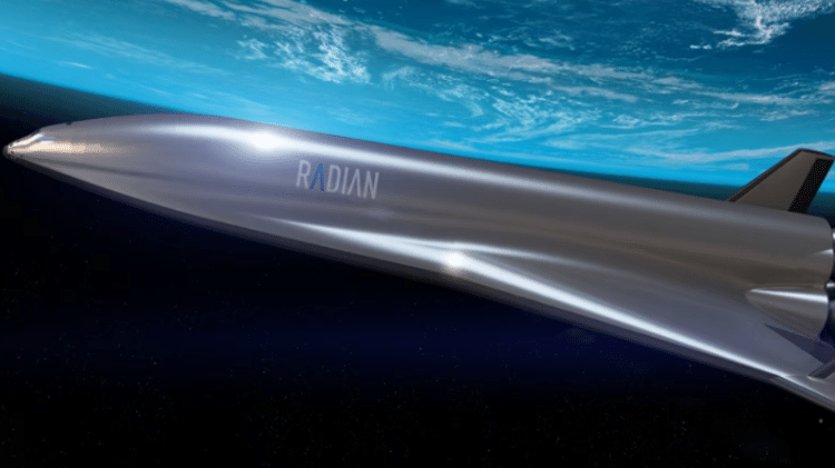 Imagem digital do futuro Radian One, da Radian Aerospace Imagem digital do futuro Radian One, da Radian Aerospace
