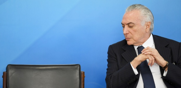 26.jun.2017 - O presidente Michel Temer durante solenidade no Palácio do Planalto - Evaristo Sá/AFP