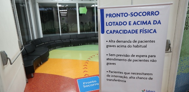 Recepção do pronto-socorro do Hospital Infantil Sabará, em Higienópolis, na região central de São Paulo - Alex Silva/Estadão Conteúdo
