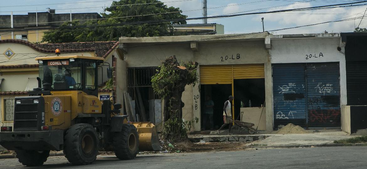 Obras para a criação do Centro Social Jerominho, que será localizado na zona oeste do Rio de Janeiro - Bruna Prado/UOL