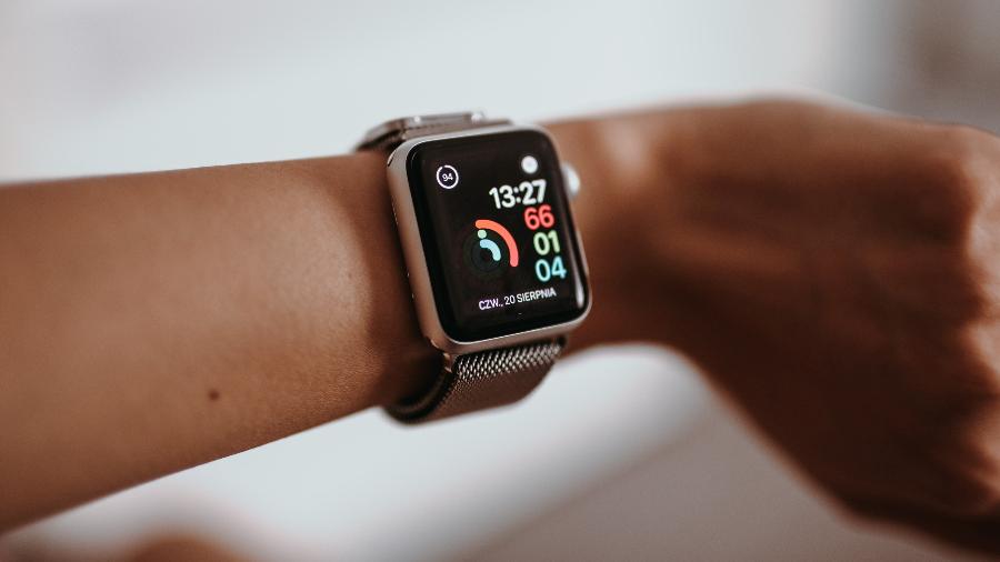 Apple Watch, o smartwatch da Apple, em um pulso - Unsplash