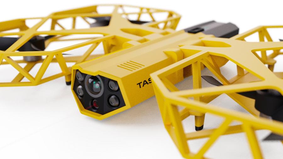 Drone com arma de choque taser, fabricado pela Axon - Divulgação/Axon