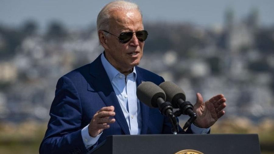 O presidente americano Joe Biden testou positivo para Covid-19 pela segunda vez no fim de julho - após ter sido negativado. - Getty Images