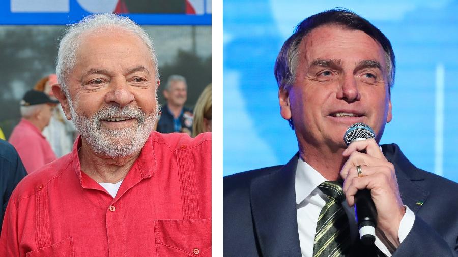 Os presidenciáveis Luiz Inácio Lula da Silva (PT) e Jair Bolsonaro (PL) - Ricardo Stuckert e Isac Nóbrega/PR