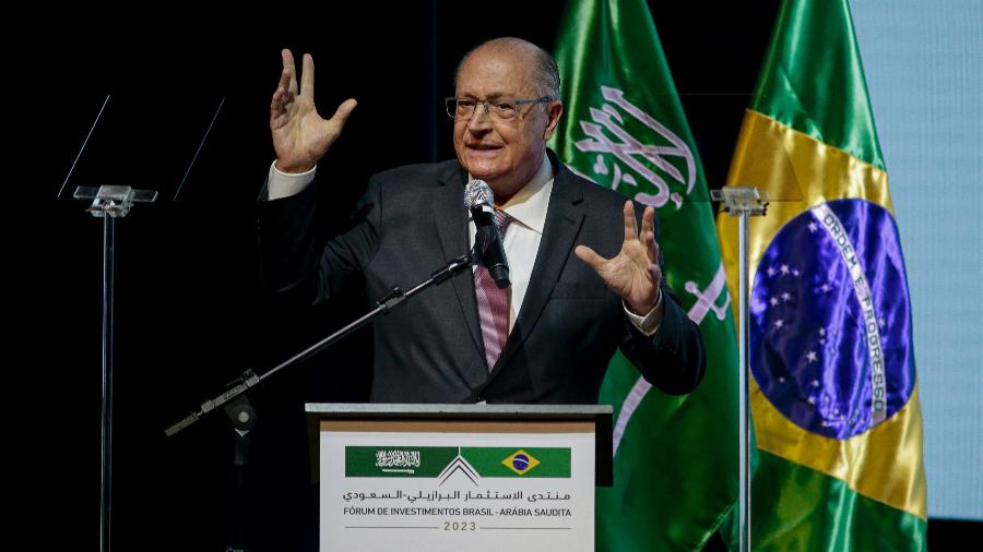 Geraldo Alckmin, vice-presidente da República e ministro do Desenvolvimento, Indústria, Comercio e Serviços, durante Fórum de Investimentos Brasil - Arábia Saudita, na sede da FIESP (Federação das Indústrias do Estado de São Paulo)