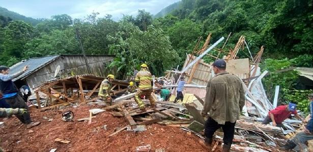 Chuva RS tem 3 mortes incluindo mãe e filha SC também tem vítimas