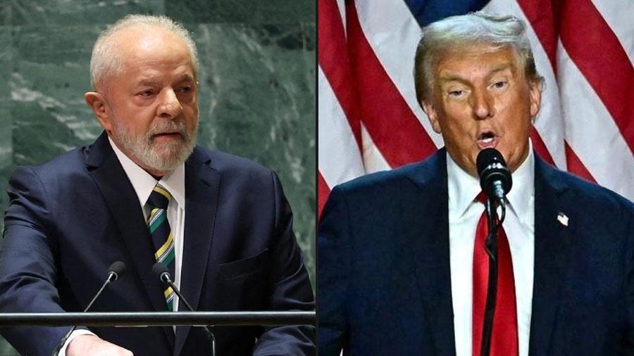 O presidente Lula (PT) e o presidente eleito dos Estados Unidos, Donald Trump