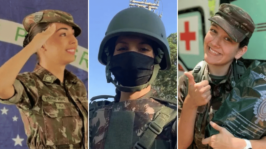 Viviane, Gabriela e Maria Clara narram experiência no Exército