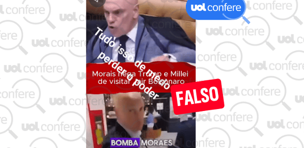 É falso que Moraes disse que 'nem Trump poderá visitar Bolsonaro'
