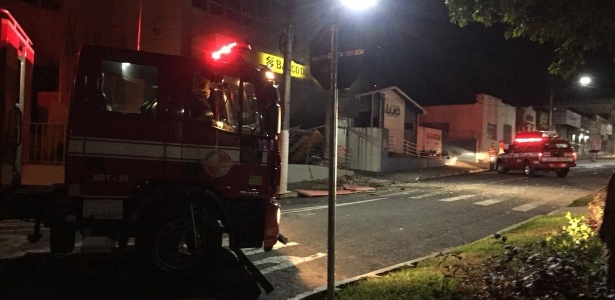 Agência do Banco do Brasil foi destruída em ação na cidade de Ipameri - Divulgação/Corpo de Bombeiros