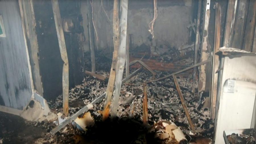 14.set.2019 - Fotos apÃ³s incÃªndio no Hospital Badim mostram rastro de destruiÃ§Ã£o provocado pelo fogo - TV Globo/ReproduÃ§Ã£o