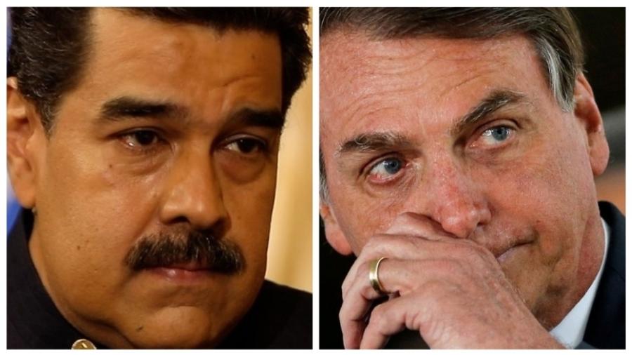 Bolsonaro e Maduro governam cercados de ministros egressos das Forças Armadas e defendem publicamente eficácia do medicamento, mas discordam quanto a medidas de isolamento social. - BBC