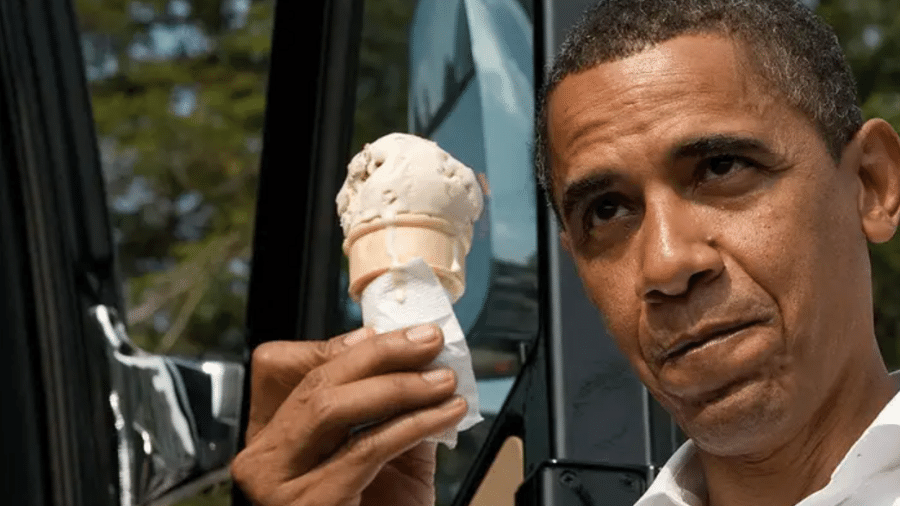 Barack Obama trabalhou servindo sorvetes durante a adolescência