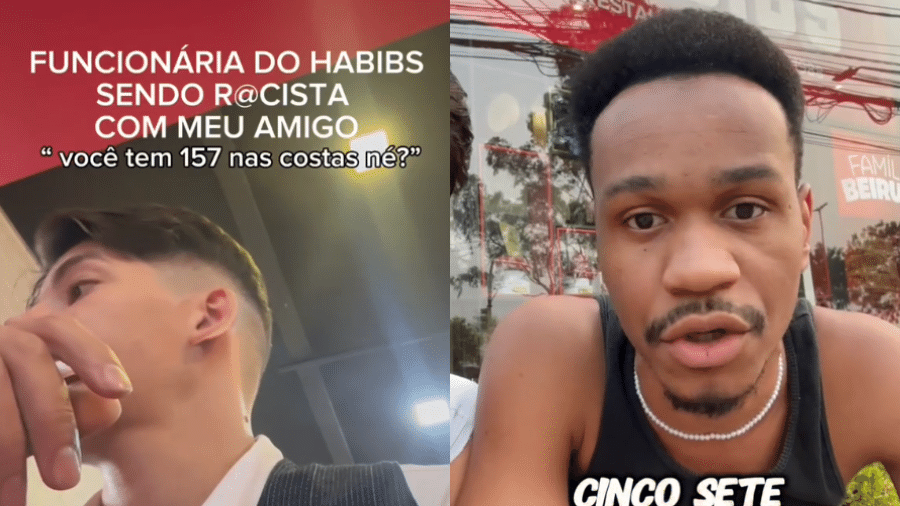 O cantor e artista Abrahão Costa denunciou ter sido vítima de ofensa racista por uma funcionária do Habib"s na zona oeste de São Paulo - Reprodução/TikTok/@abrahao_costaoficial