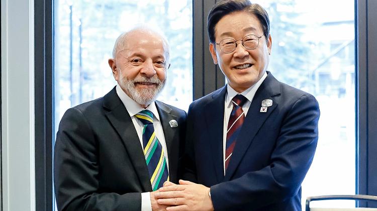 17.6.2025 - Lula com o presidente da Coreia do Sul, Lee Jae-Myung