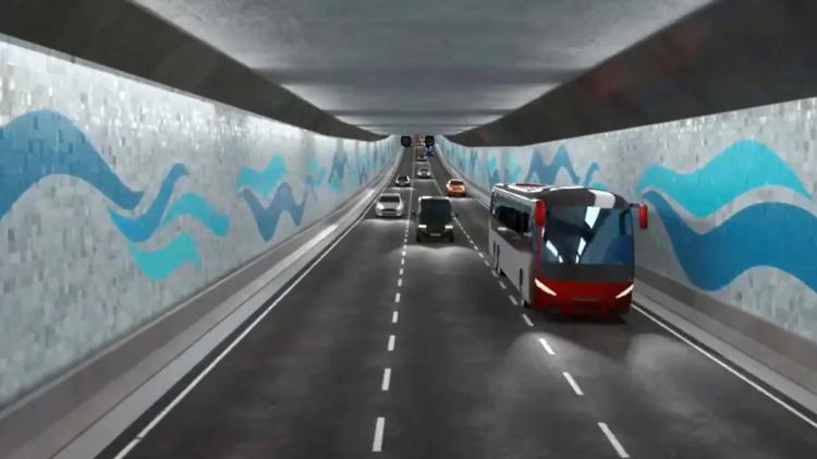 Projeto do túnel Santos-Guarujá Projeto do túnel Santos-Guarujá
