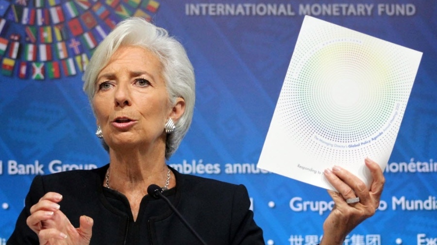 Christine Lagarde, diretora do Fundo Monetário Internacional (FMI), participa em Lima, no Perú, da reunião anual do FMI e Banco Mundial - Xinhua