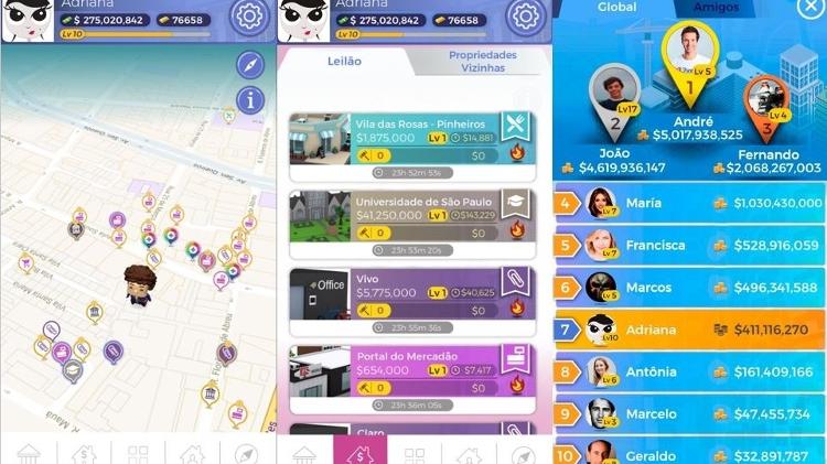 Banco Imobiliário GEO, jogo para celular - Divulgação - Divulgação