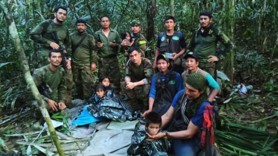 Crianças de 13, 9, 4 e 1 ano sobreviveram sozinhas na selva - Iván Velásquez Gómez/Twitter