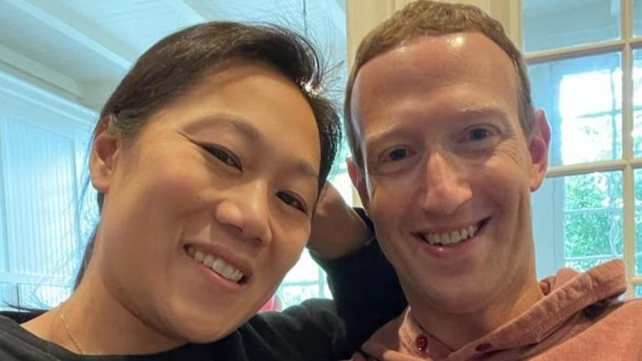 Mark Zuckerberg com a esposa Priscilla Chan - Reprodução/ Facebook