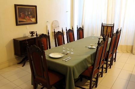 Sala de jantar da Ala Pontifícia, onde Francisco almoçou durante sua passagem pela pousada - Cedido ao UOL/Juliandra Ribeiro/Pousada do Bom Jesus