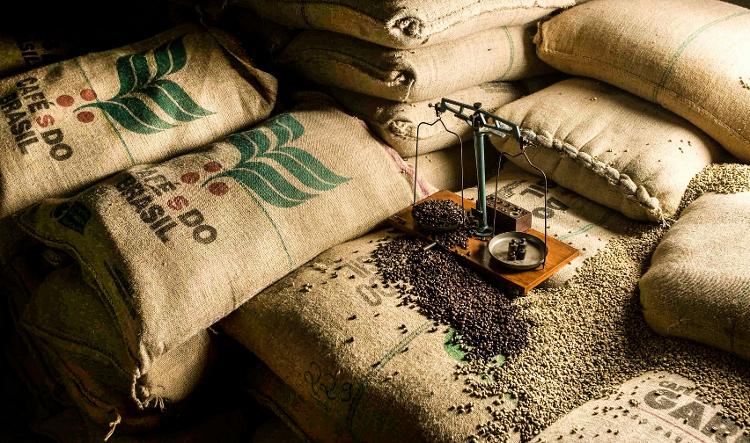 Sacas de café brasileiro para exportação Sacas de café brasileiro para exportação