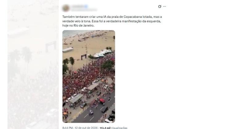Captura de tela do último post verificado pelo Comprova Captura de tela do último post verificado pelo Comprova