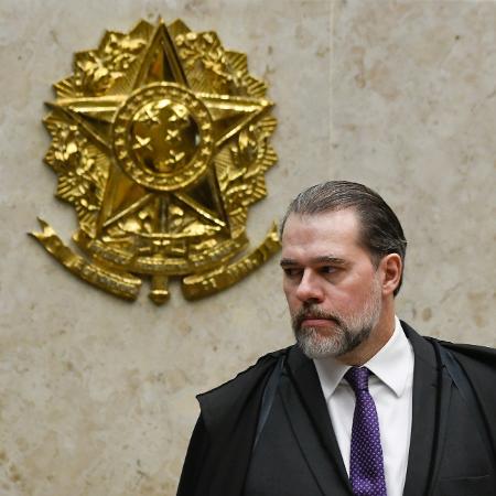 14.fev.2019 - O presidente do STF, Dias Toffoli, durante sessão no plenário da Corte - MATEUS BONOMI/AGIF/ESTADÃO CONTEÚDO