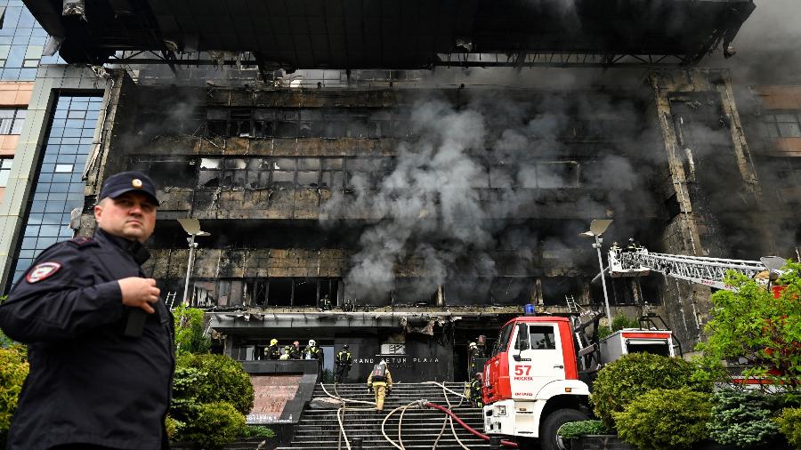 Incêndio em prédio comercial de Moscou é controlado - KIRILL KUDRYAVTSEV/AFP