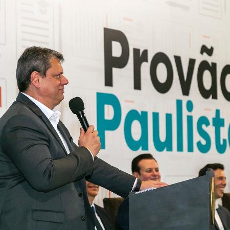 Tarcísio de Freitas (Republicanos) no lançamento do Provão Paulista