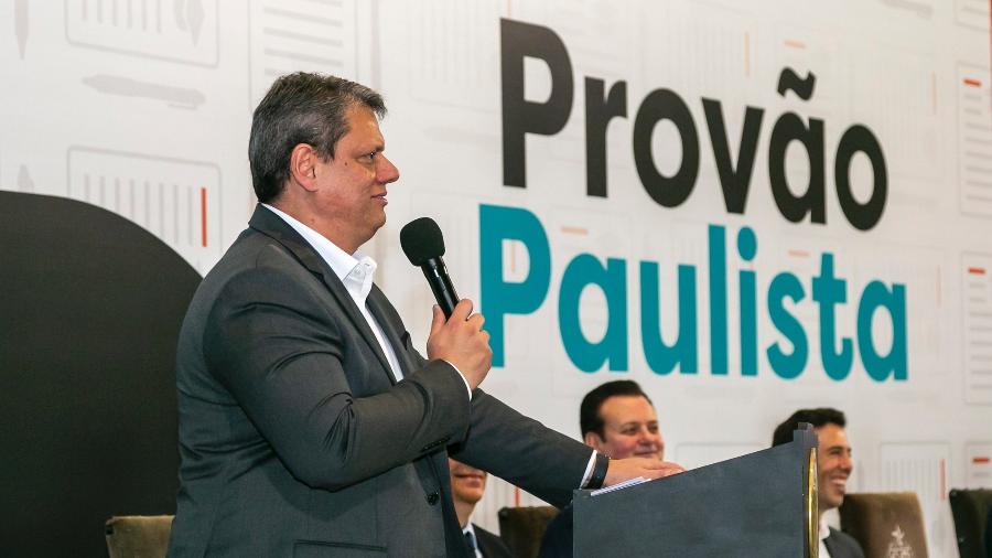 Tarcísio de Freitas (Republicanos) no lançamento do Provão Paulista