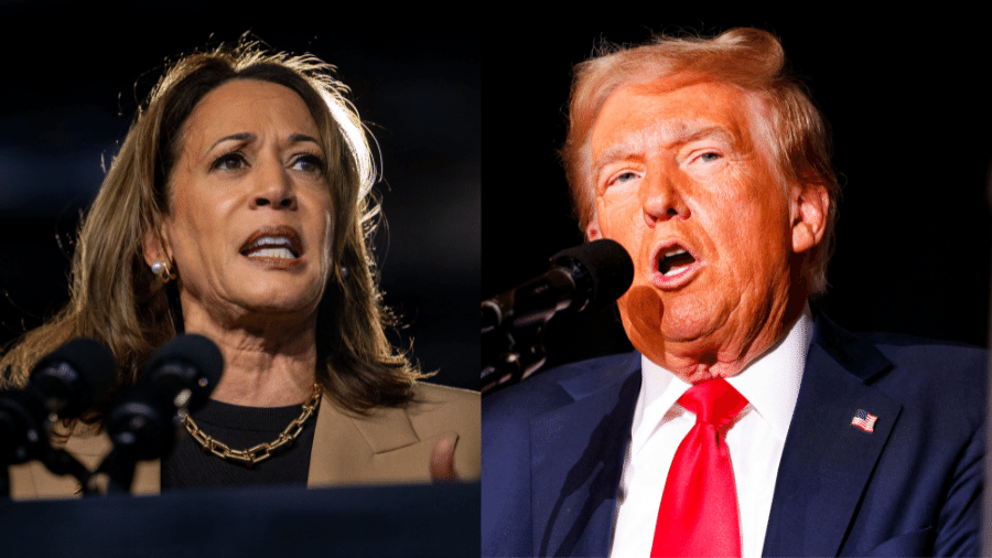 Este pleito é singular por colocar Kamala Harris, vice-presidente em exercício, frente a Trump, ex-presidente 